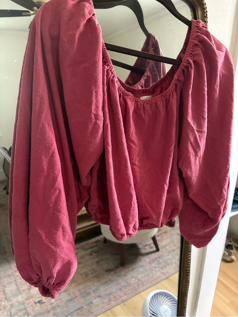 Honeydove Vintage Long Sleeve Puff Top